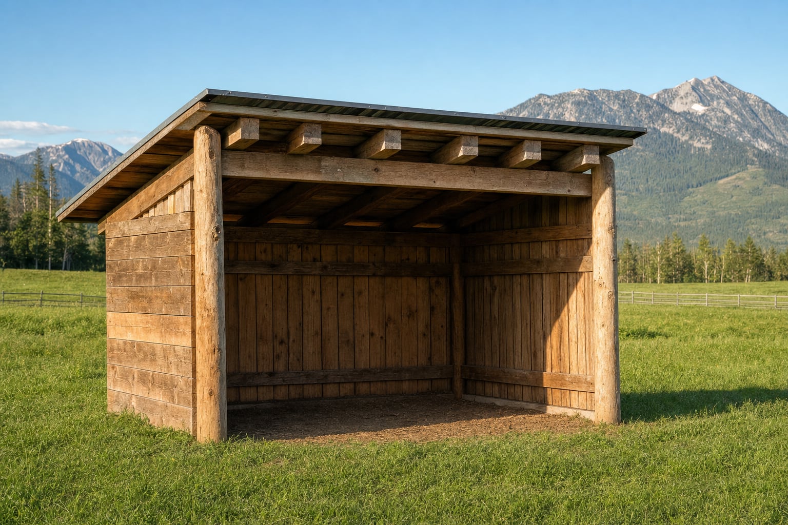 Building a Loafing Shed or Horse Shelter with a Timber Package