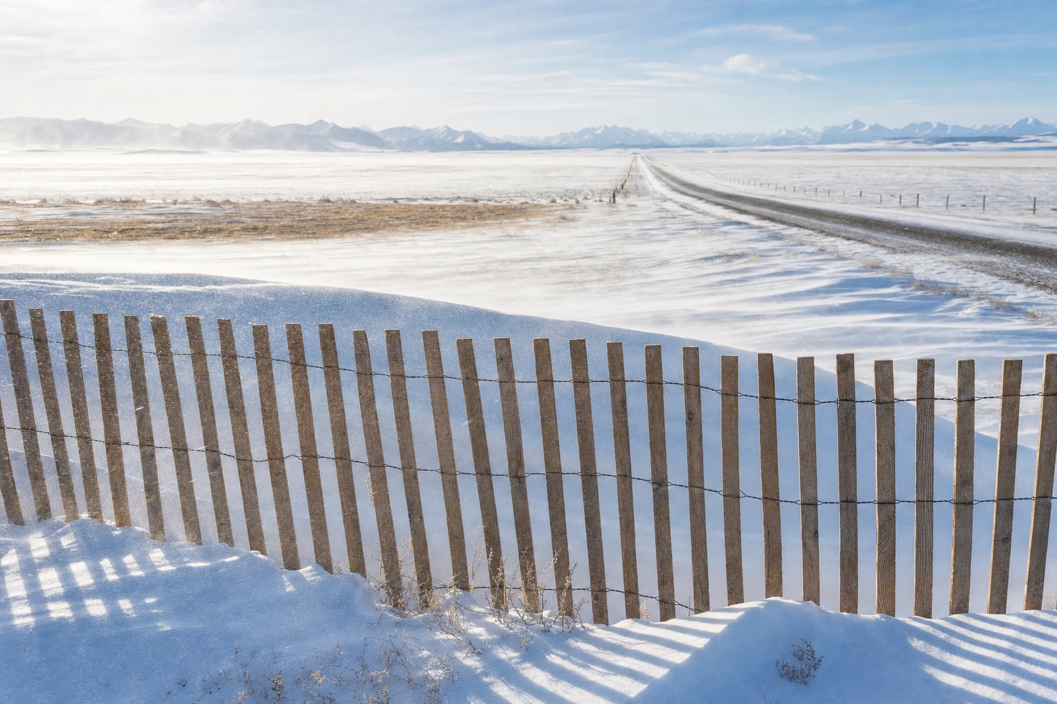 Snow Fence & Drift Control for Montana Driveways